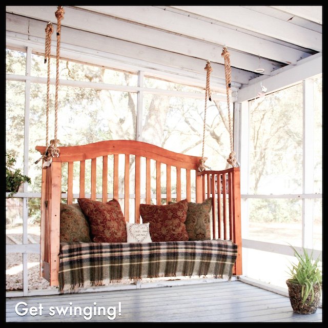 your new porch swing is ready to go