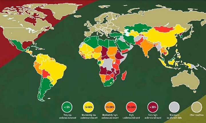 世界饥饿地图