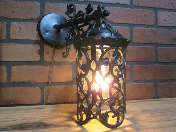 Antique Spanish Revival Outdoor Sconce