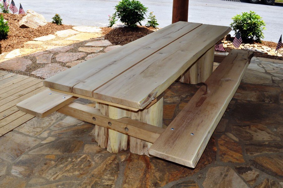 Rustic Log Tables