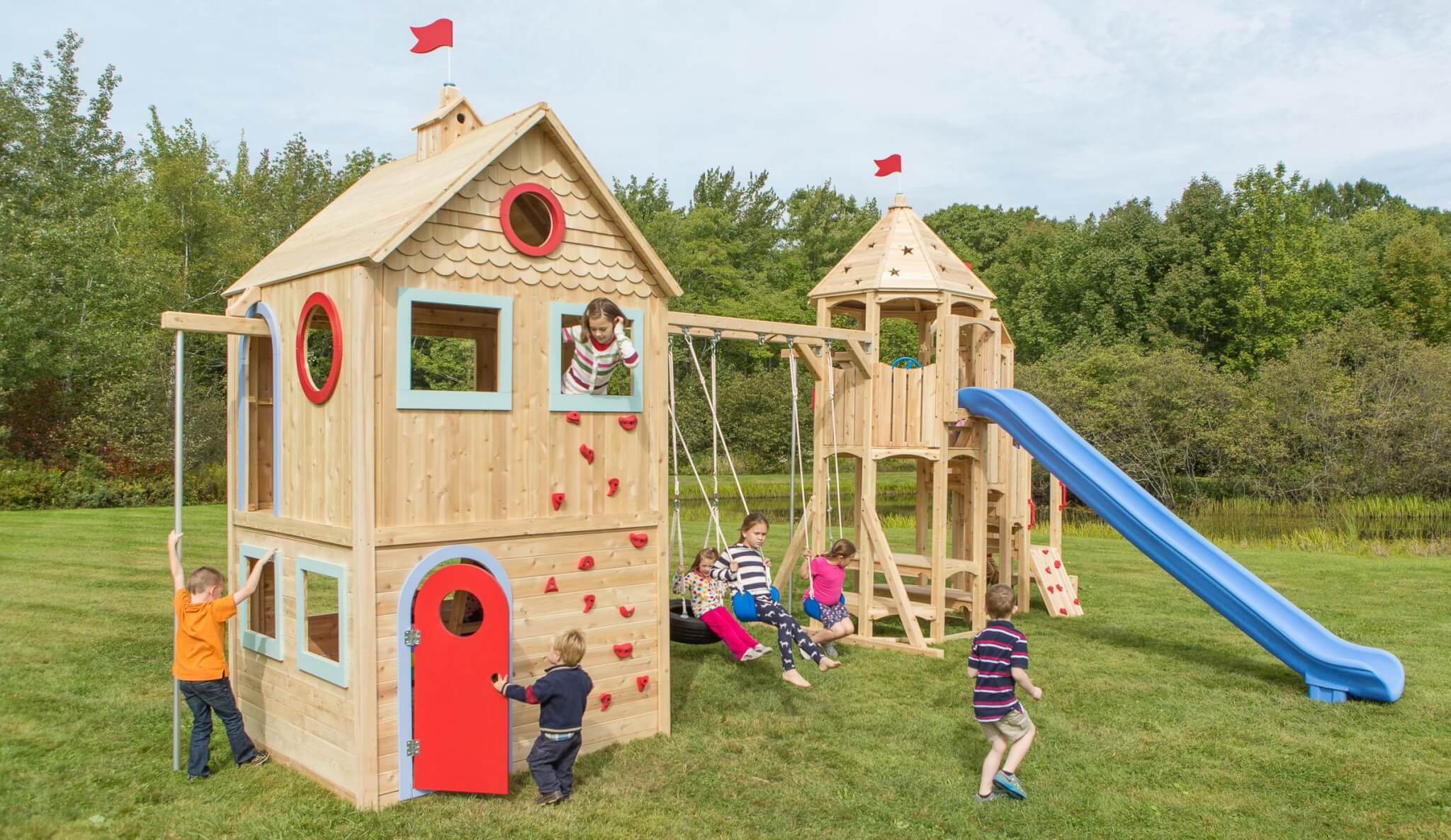 Deluxe Playground with Climbing Wall
