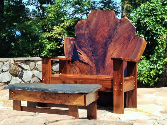 Walnut Slab Adirondack Chair