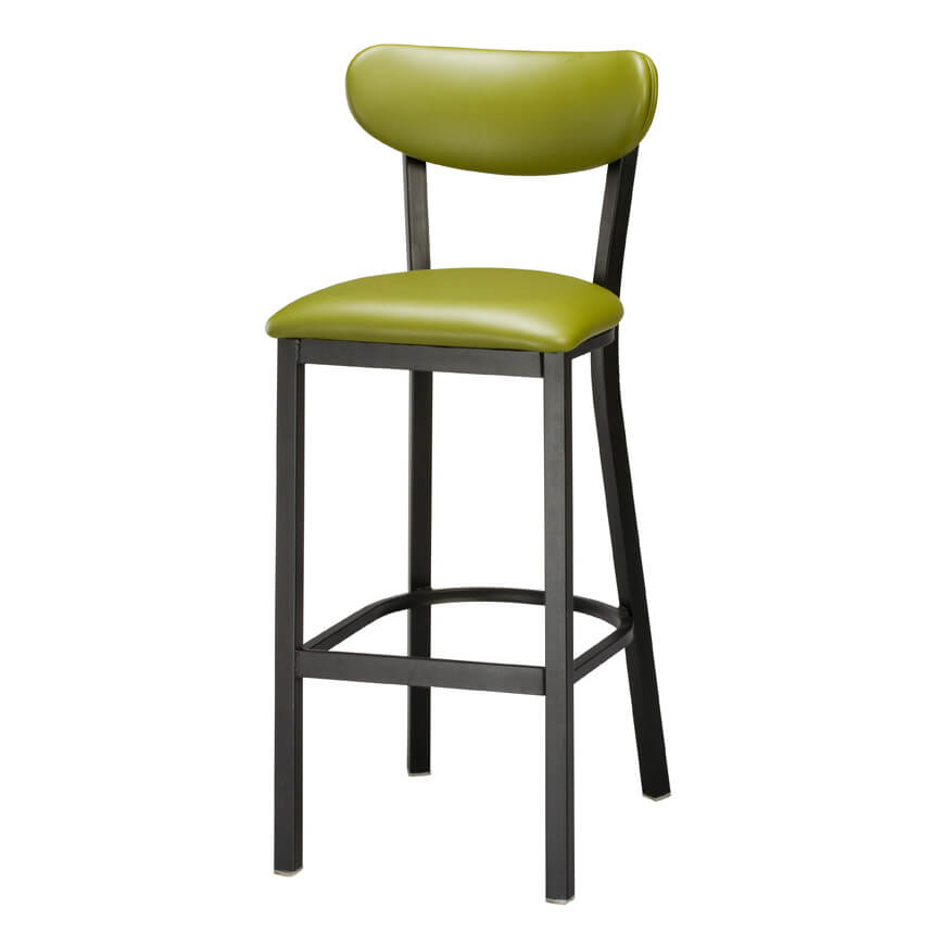 Faux Leather and Metal Kitchen Stool