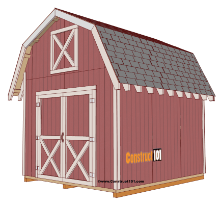 classic red gambrel shed