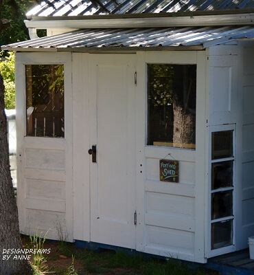 Up-Cycled Door Shed Plans