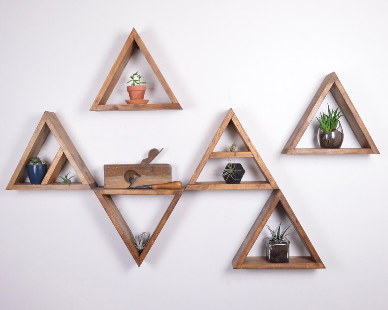 Triangular Floating Shelves