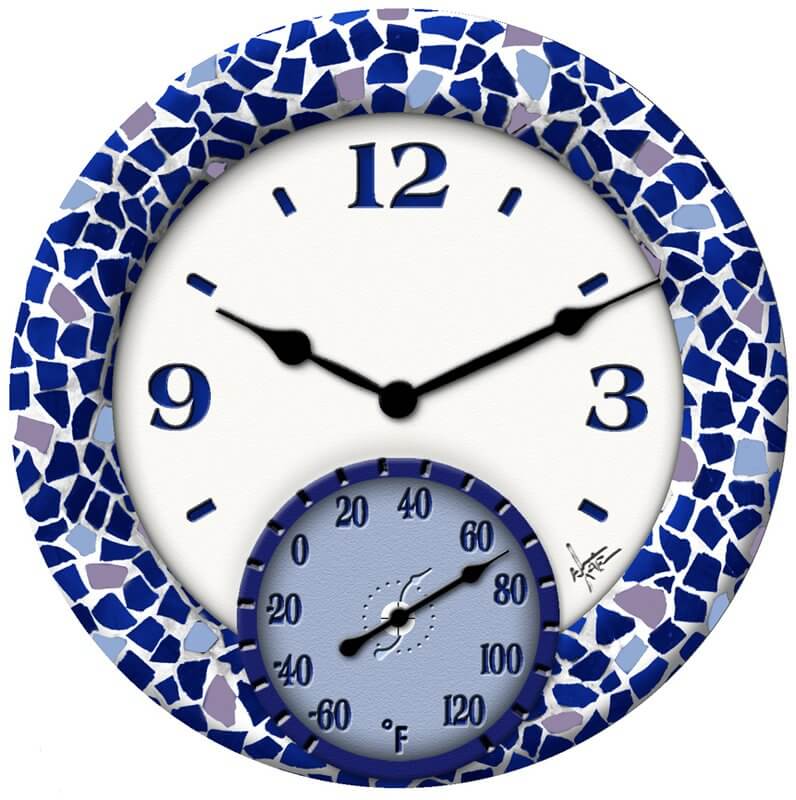 Mosaic Clock Thermometer