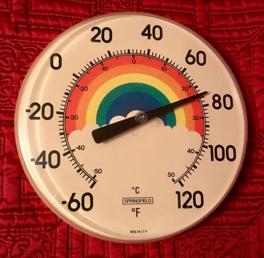 Vintage Rainbow Outdoor Thermometer