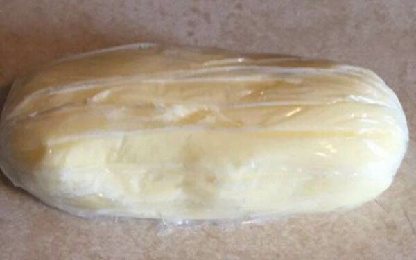 butter finished and wrapped in plastic