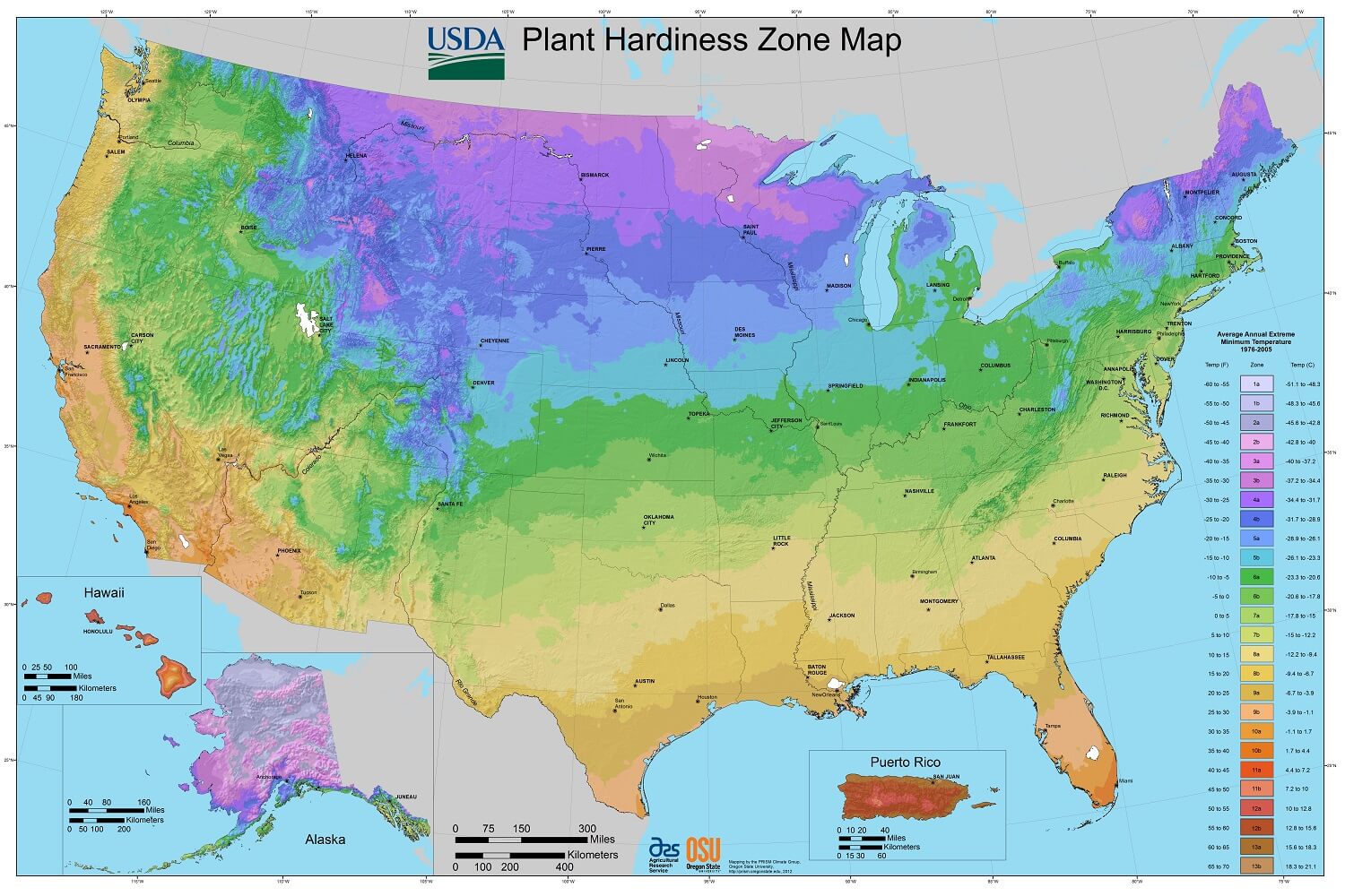 美国农业部区地图