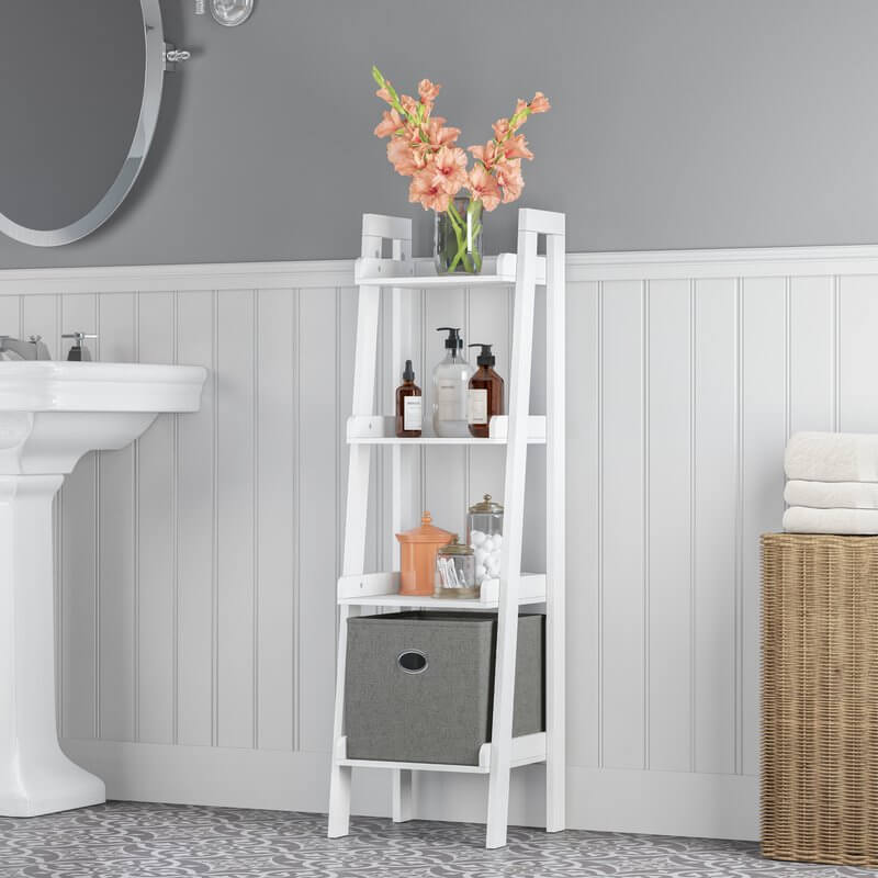 Ladder Style Bathroom Shelves