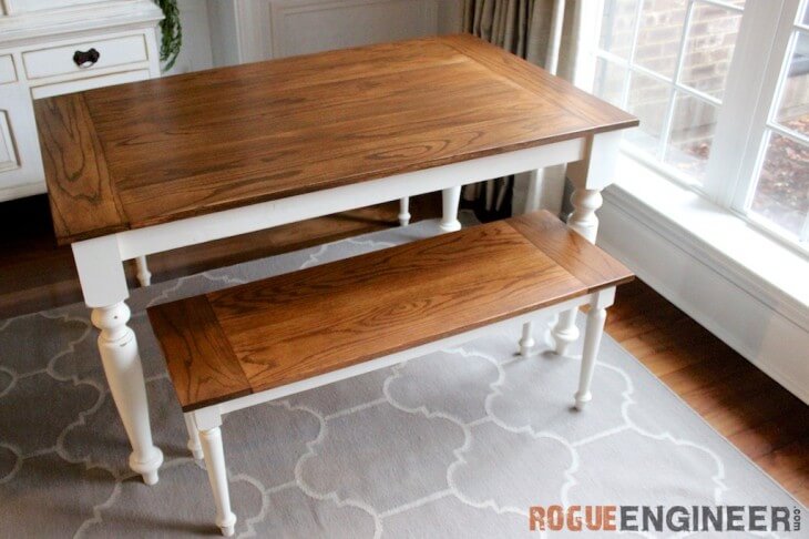 Elegant Oak Farmhouse Table Plans