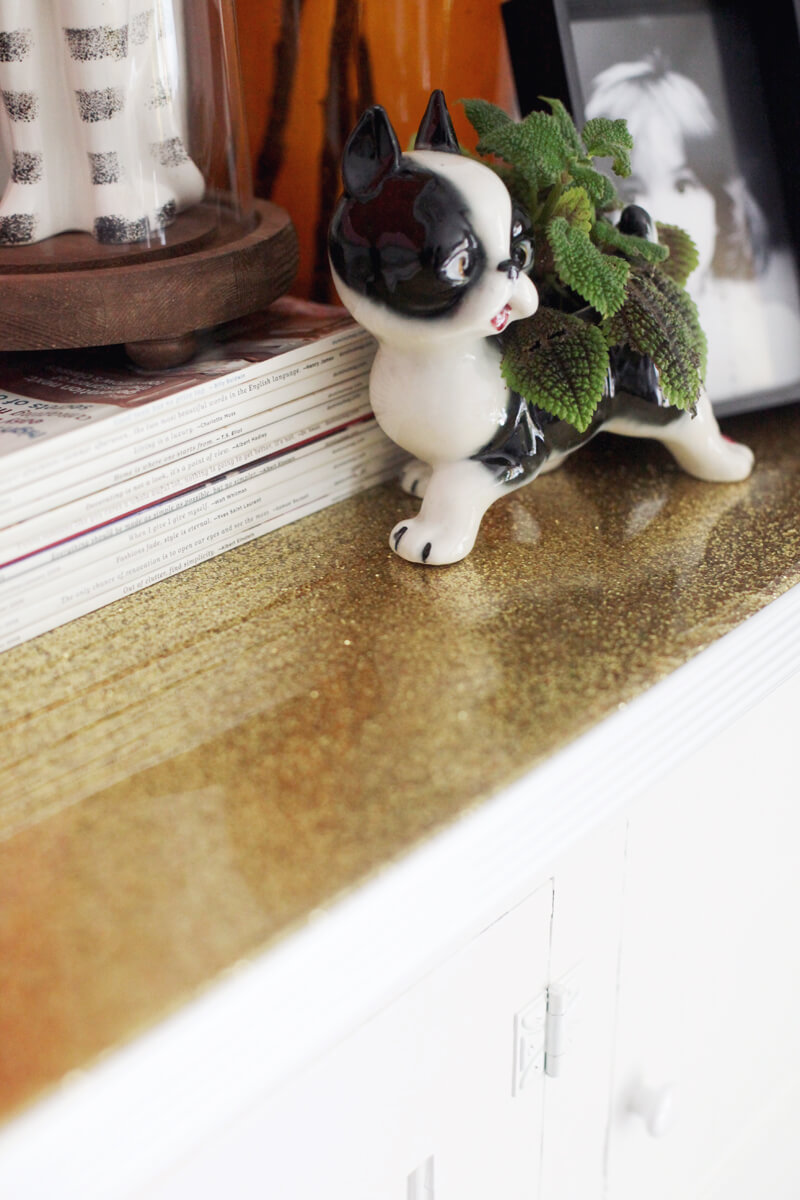 Gold Glitter DIY Countertops