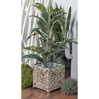 Botanical Inspired Square 3-Piece Planter Box Set