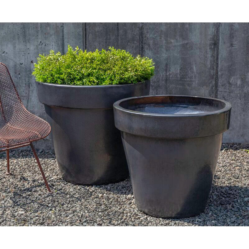 Traditional Set of Two Terracotta Planters