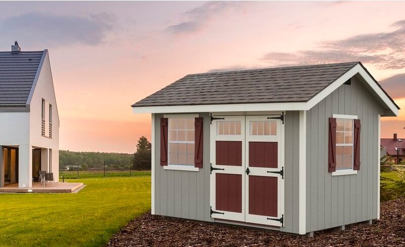 8' x 12' Wood Colonial Storage Shed