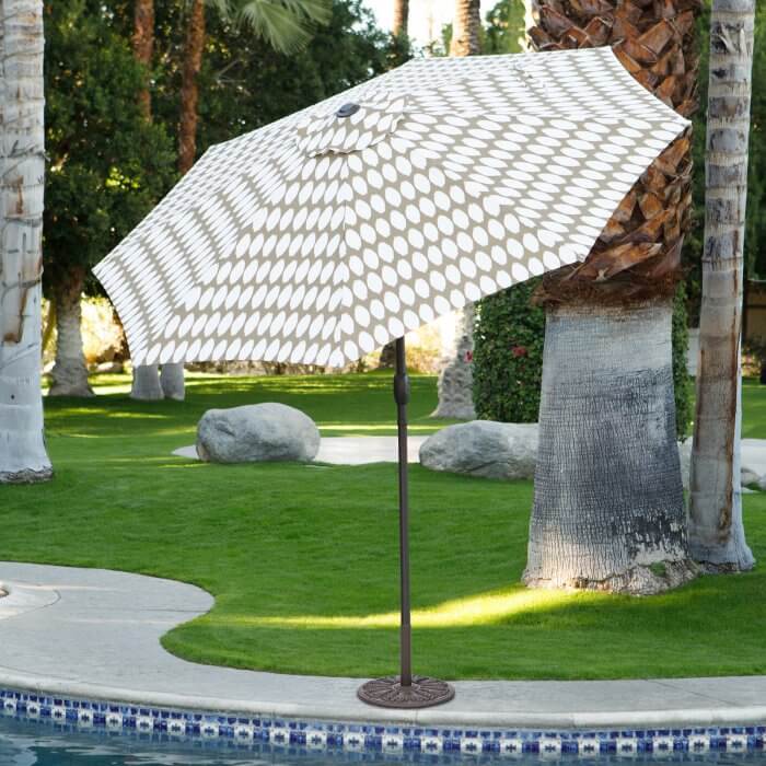 9' printed patio umbrella