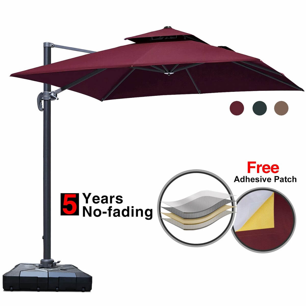 double top patio umbrella