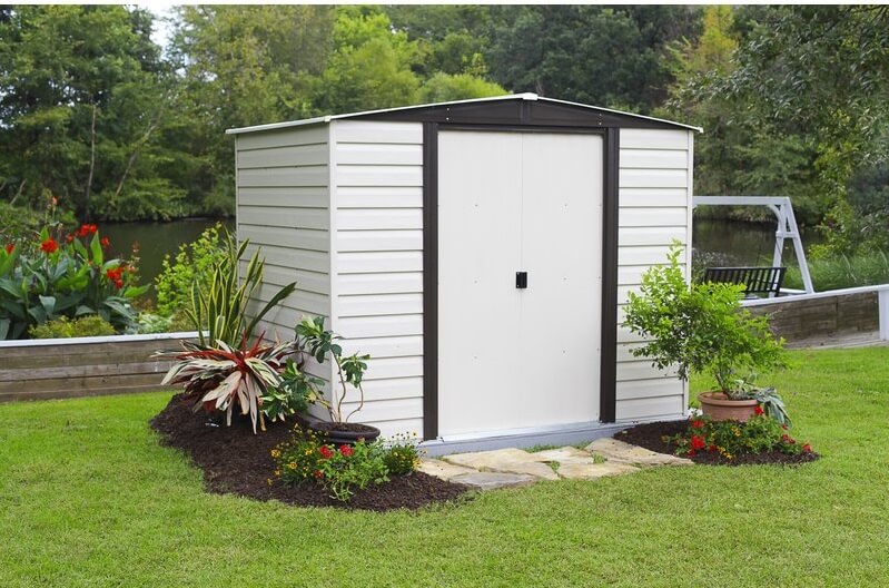 Simple Black and White Storage Shed