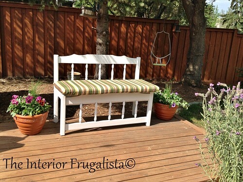 twin bed garden bench