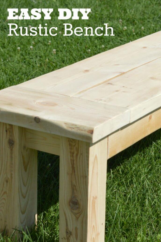 easy rustic diy garden bench plans