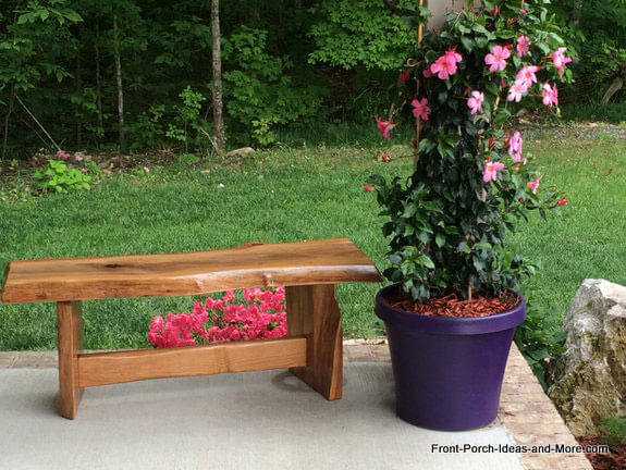 raw cherry wood garden bench plans